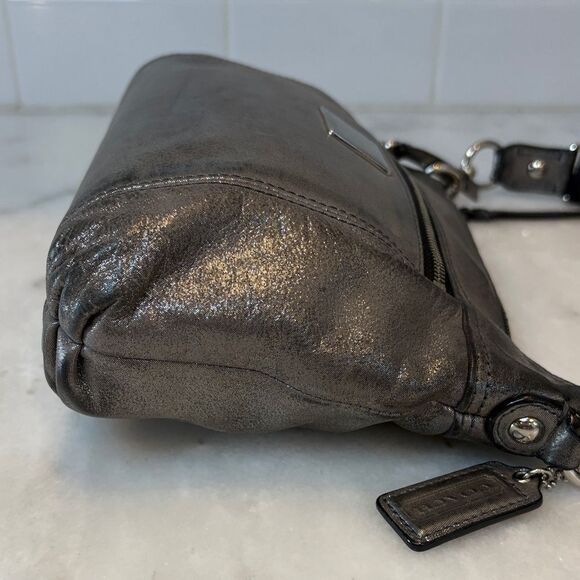 Coach Poppy Hippie Collection Metallic Leather Shoulder Crossbody Bag Y2K - Picture 7 of 16